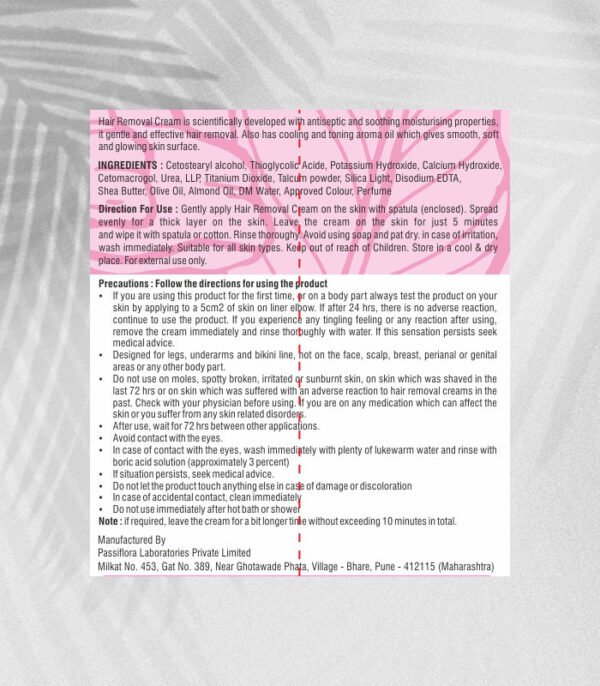 hair remove ingred Hair Removal Cream 50 GM