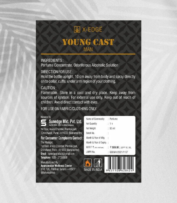 young cast -ingred-mrp Young Cast Man 50ml