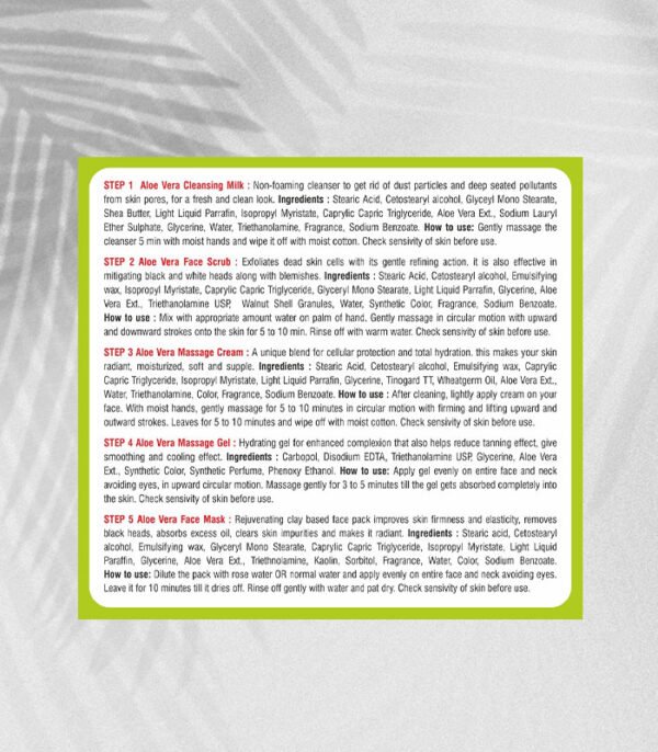 aloe kit how to Aloe Vera Facial Kit