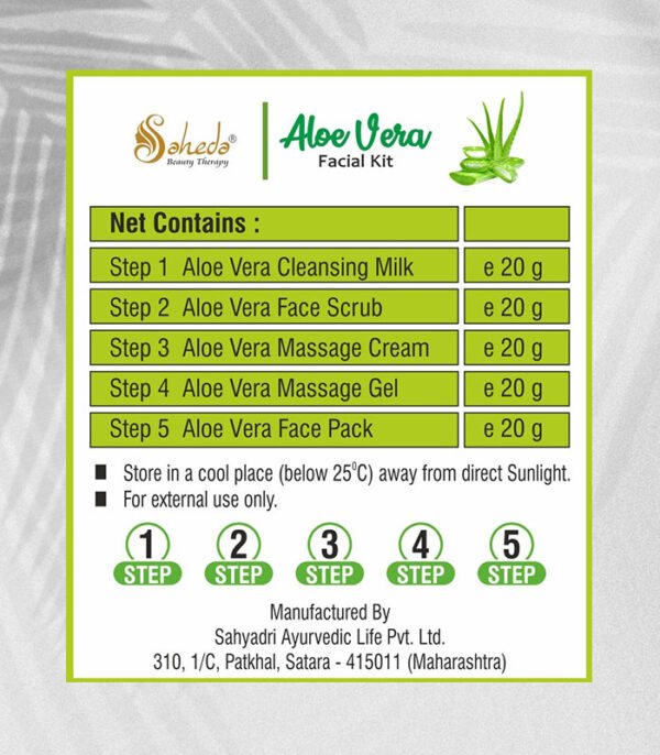 aloe kit step Aloe Vera Facial Kit